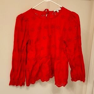 Madewell Embroidered eyelet Blouse